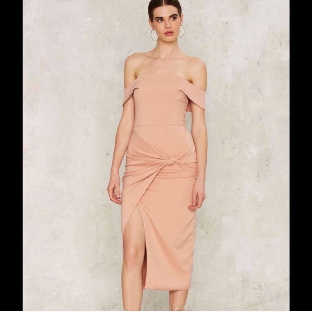 Blush pink cocktail dress